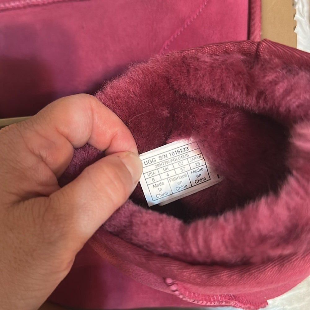 UGG Pink Classic Short II Boots - Picture 11 of 12